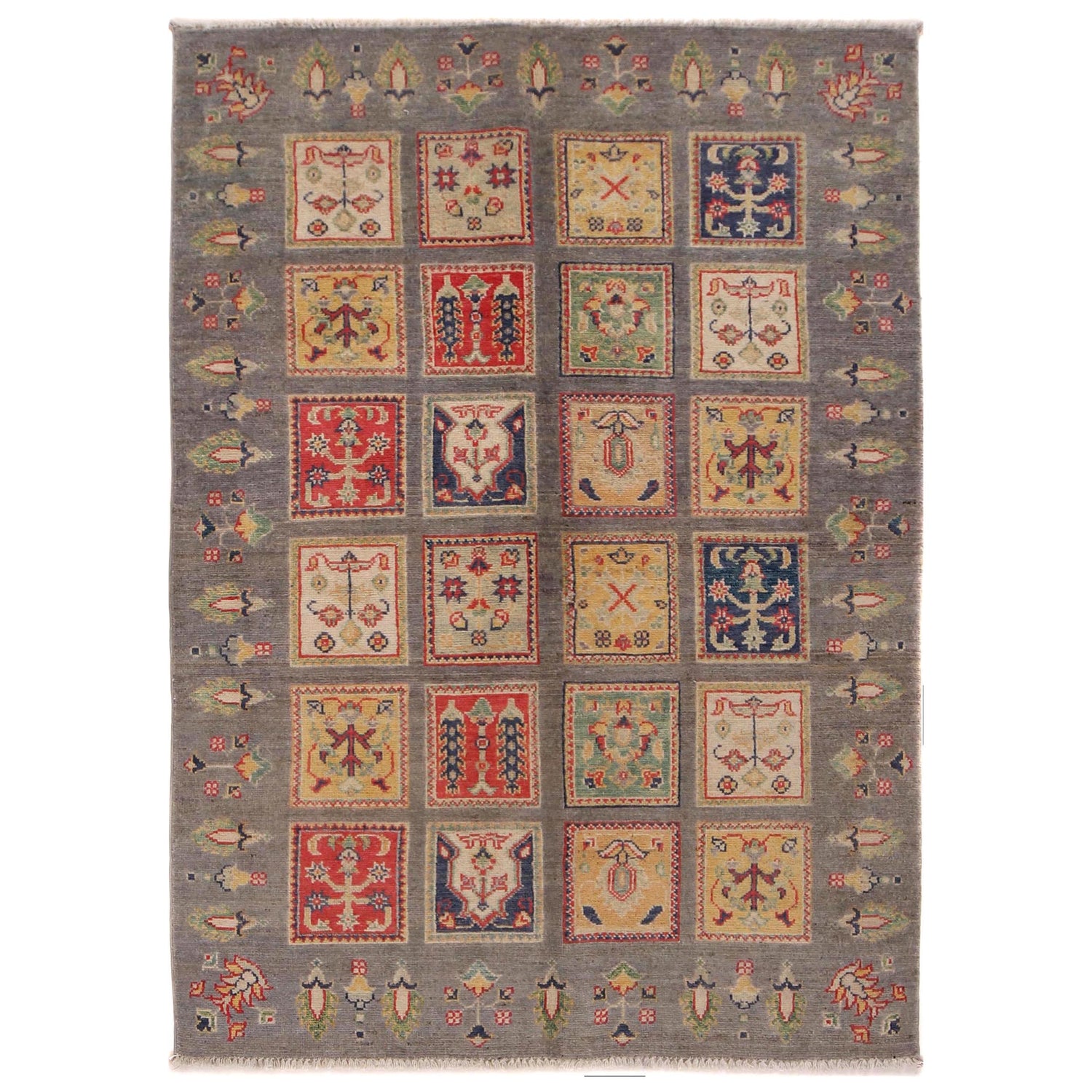 Oriental Bakhtiar Area Rug 3' 11" x 5' 10" ft / 120 x 177 cm - No. W34132