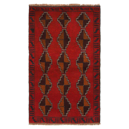Traditional Baloch Rug 2' 8" x 4' 4" ft / 82 x 133 cm - No. W34209