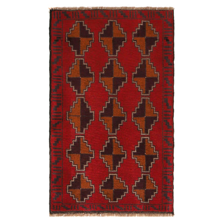 Tribal Baloch Rug 2' 8" x 4' 8" ft / 82 x 142 cm - No. W34213