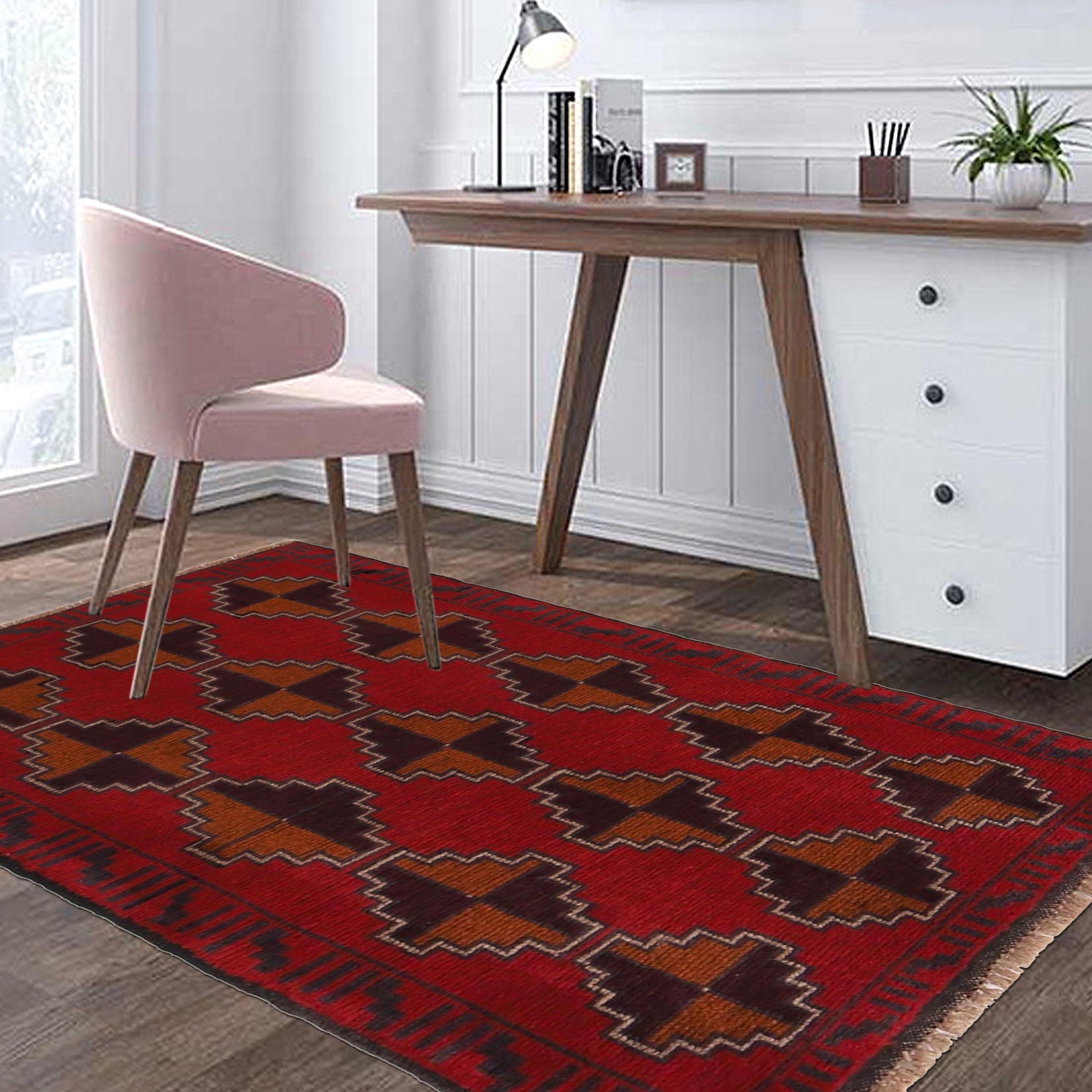 Tribal Baloch Rug 2' 8" x 4' 8" ft / 82 x 142 cm - No. W34213