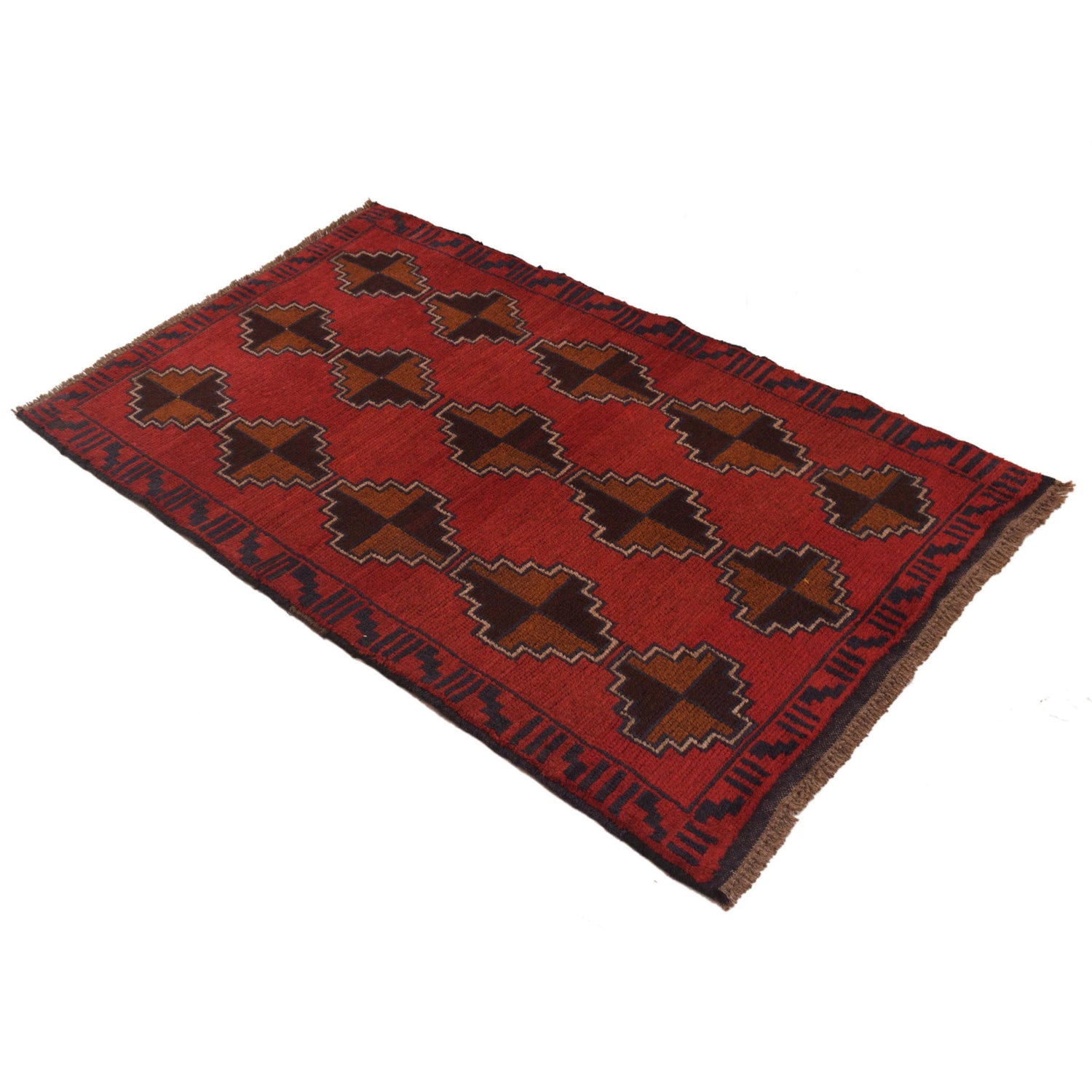 Red Color Baluchi Rug 2' 10" x 4' 6" ft / 86 x 137 cm - No. W34220