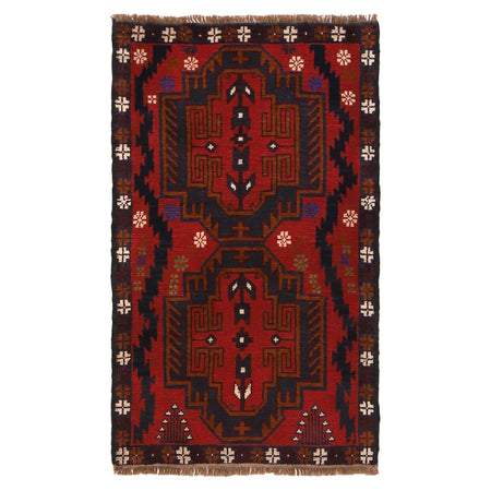 Handmade Baloch Rug 2' 9" x 4' 8" ft / 84 x 143 cm - No. W34223