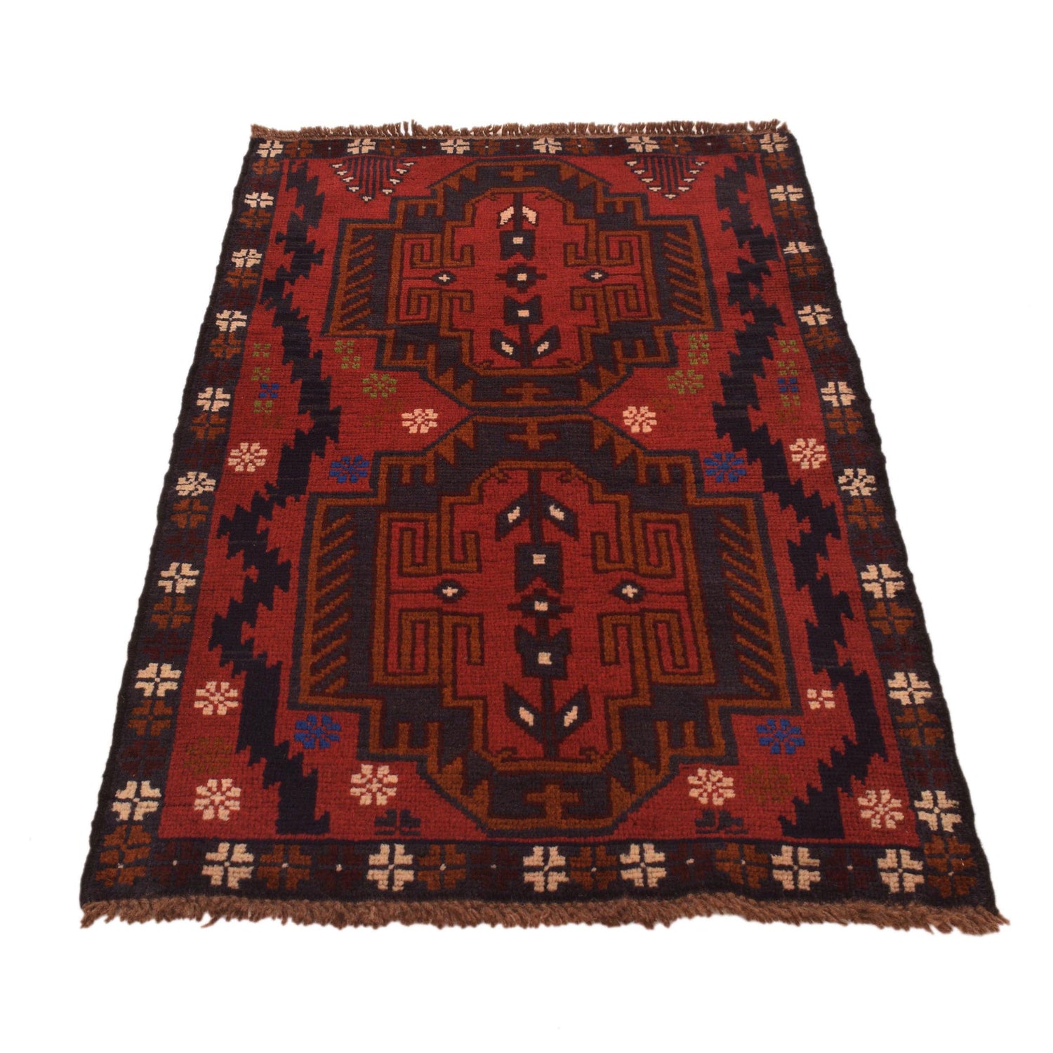 Handmade Baloch Rug 2' 9" x 4' 8" ft / 84 x 143 cm - No. W34223
