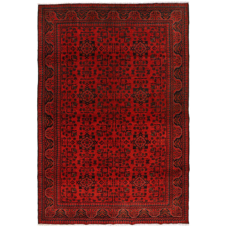 Handwoven Khal Mohammadi Afghan Carpet 6' 7" x 9' 10" ft / 200 x 300 cm - No. W34226