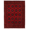 Red Color Afghan Area Rug 5' 1" x 6' 7" ft / 154 x 200 cm - No. W34227