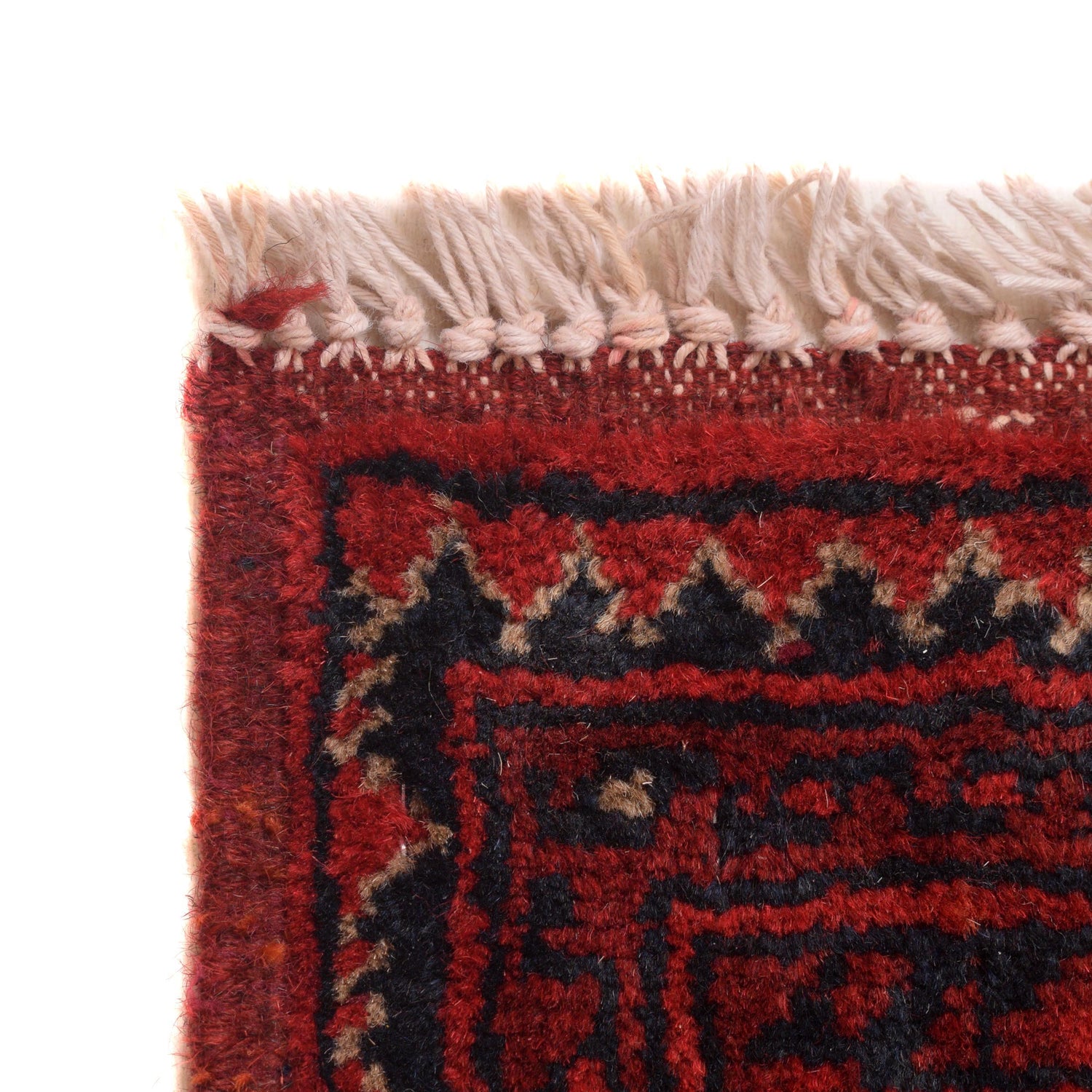 Red Color Afghan Area Rug 5' 1" x 6' 7" ft / 154 x 200 cm - No. W34227