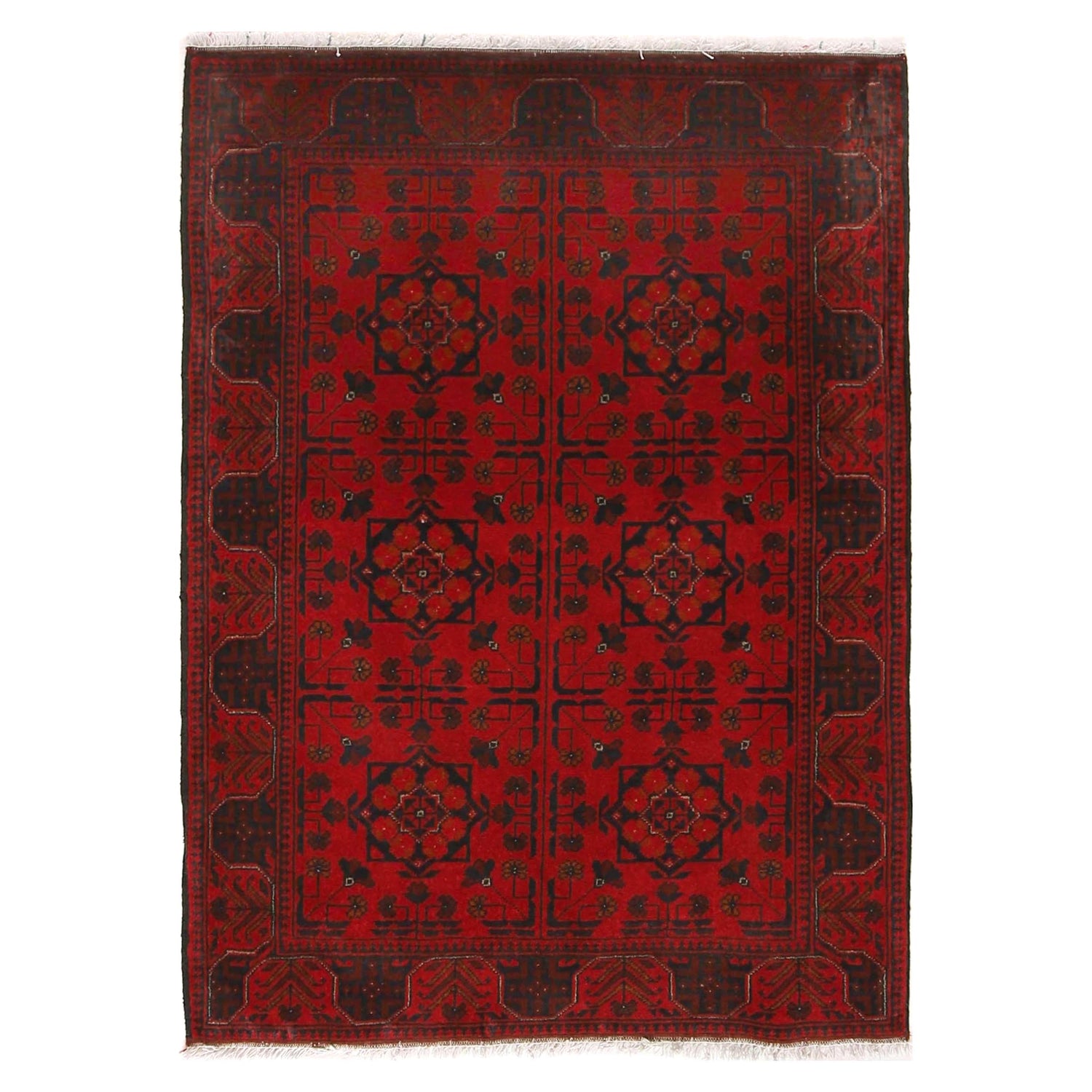 Handmade Khal Mohammadi Area Rug 3' 5" x 4' 7" ft / 103 x 140 cm - No. W34229