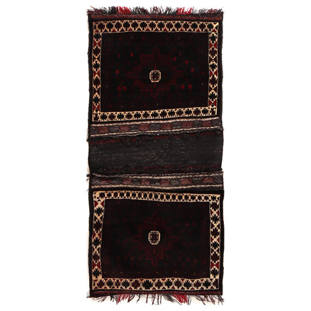 Afghan Baluch Saddle Bag Rug 2' 7" x 5' 8" ft / 78 x 173 cm - No. W34231