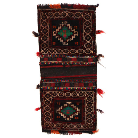 Handmade Saddle Bag Carpet 2' 2" x 5' 2" ft / 67 x 158 cm - No. W34233