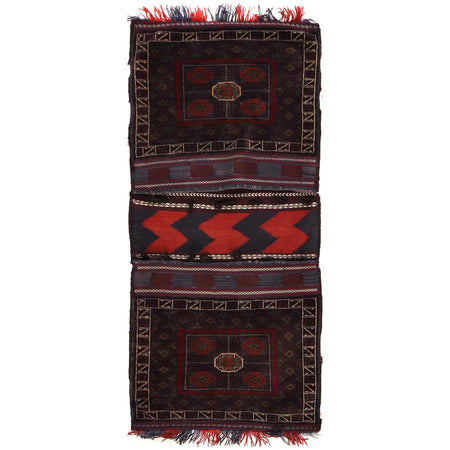Hand Knotted Saddle Bag Area Rug 2' 4" x 5' 2" ft / 72 x 158 cm - No. W34234