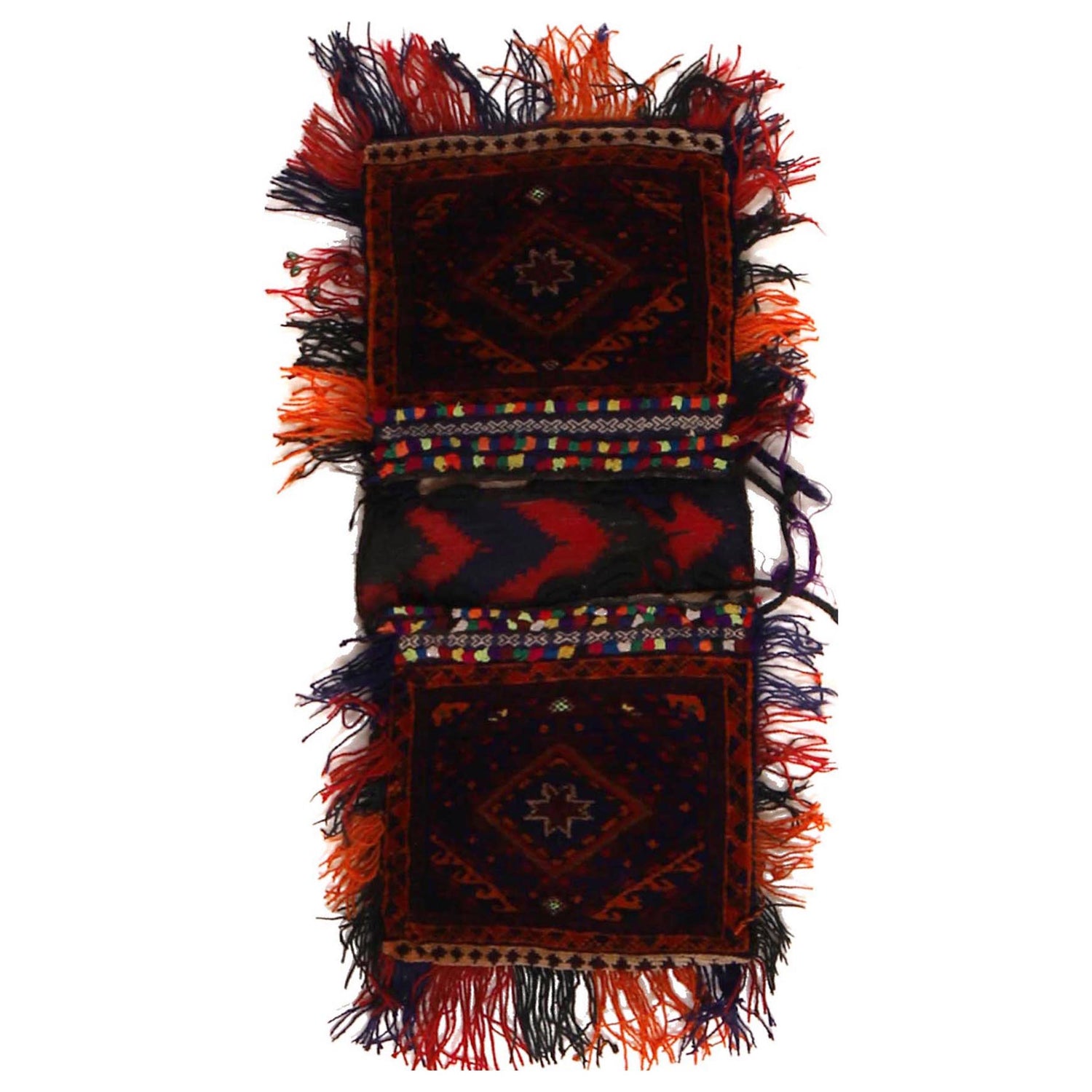 Tribal Baluch Saddle Bag Area 1' 1" x 2' 7" ft / 33 x 78 cm - No. W34235
