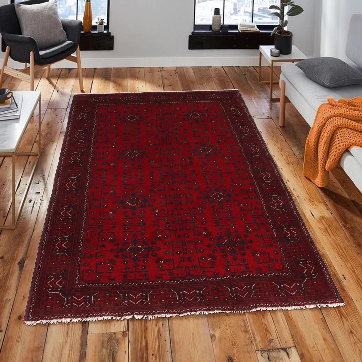 Oriental Khal Mohammadi Rug 4' 9" x 6' 8" ft / 145 x 204 cm - No. W34366