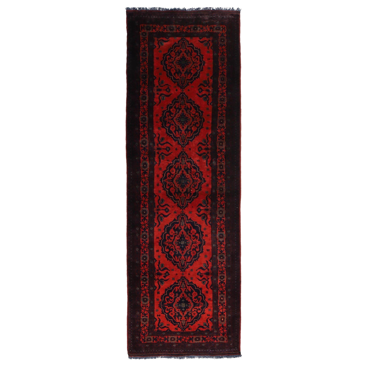 Handmade Khal Mohammadi Area Runner Rug 2' 7" x 8' 5" ft / 80 x 257 cm - No. W34370