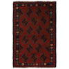 Red Color Baluchi Rug 2' 11" x 4' 5" ft / 90 x 135 cm - No. W34375