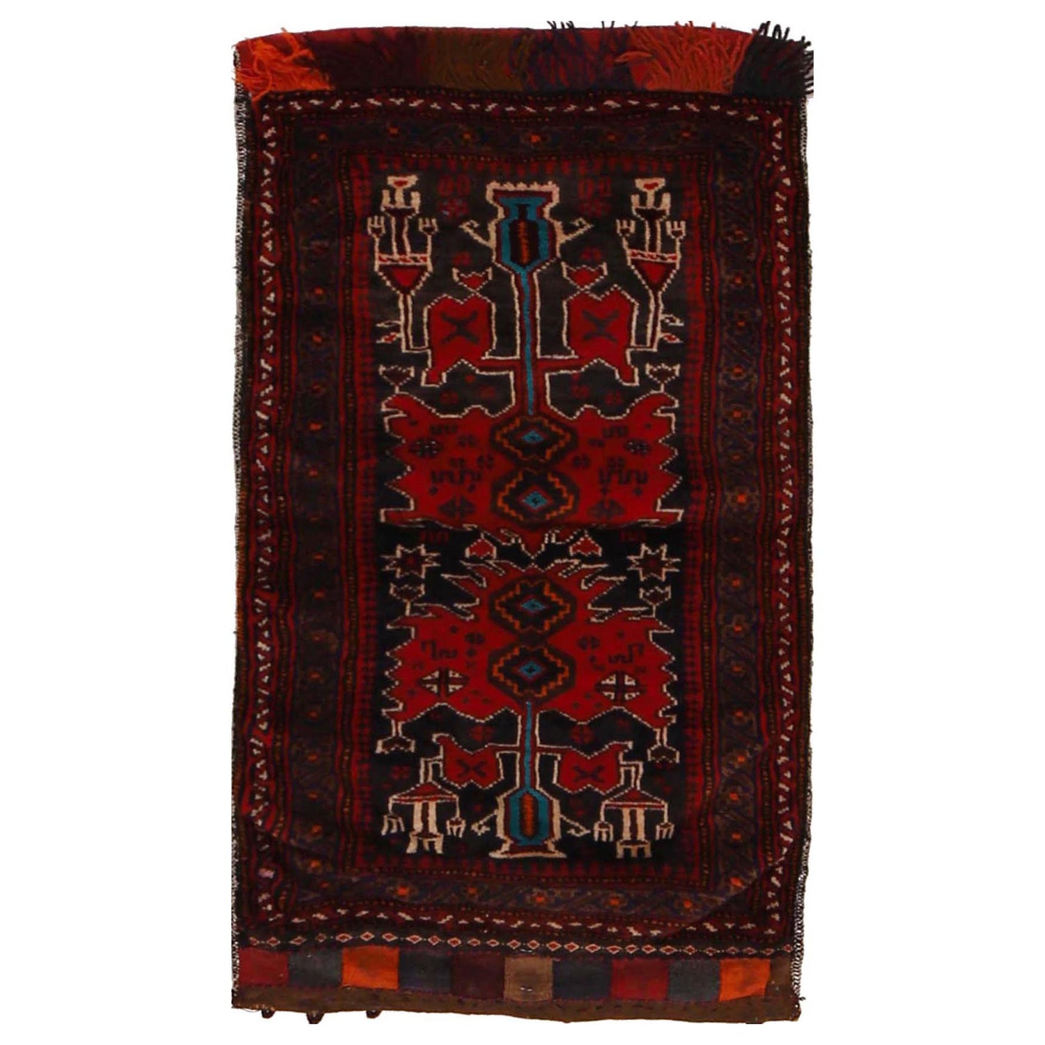 Baluch Balisht Area Rug 1' 10" x 3' 3" ft / 55 x 98 cm - No. W34399
