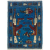 Hand-Knotted Afghan War Carpet 2' 2" x 2' 11" ft / 65 x 88 cm - No. W34584