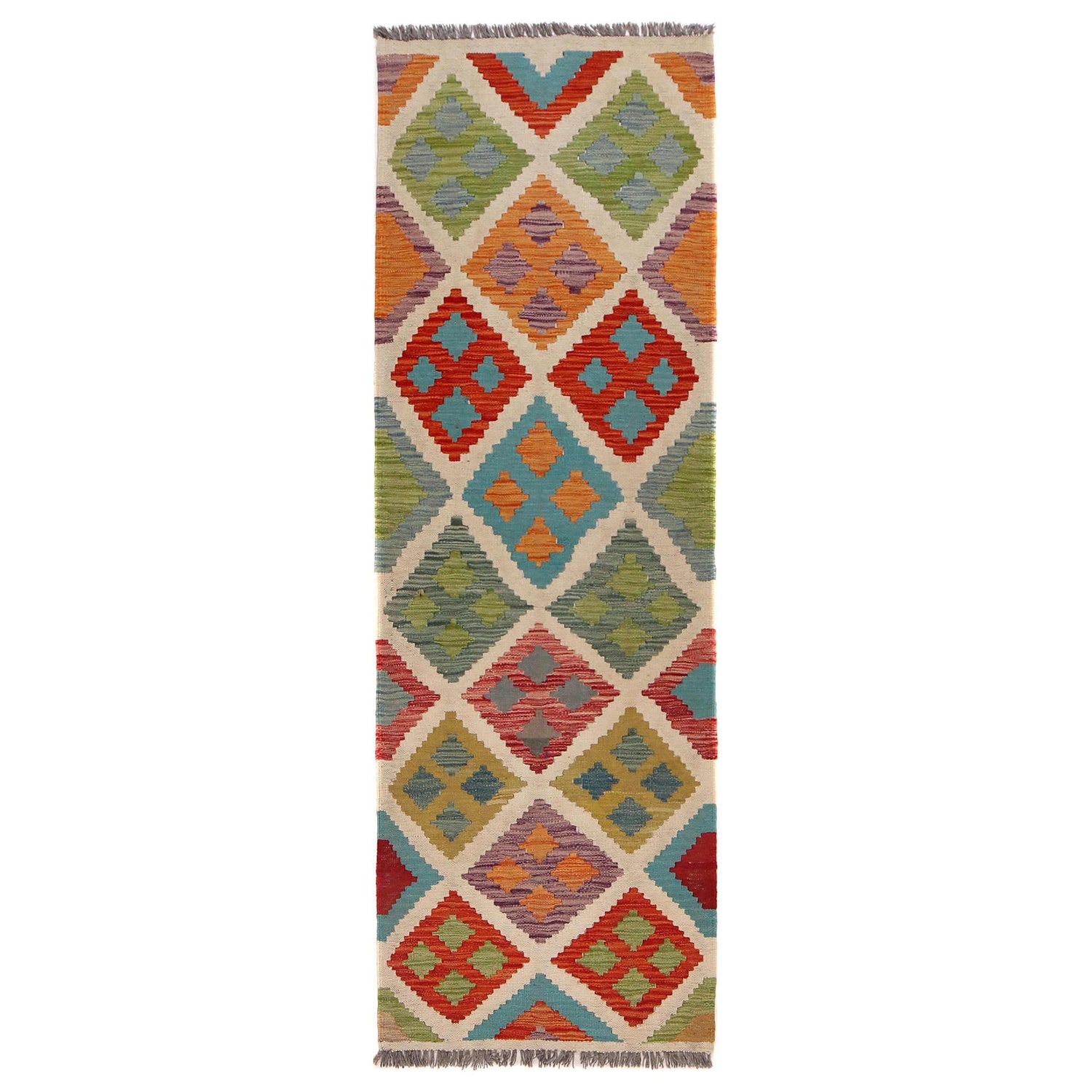 Short Chobi Kilim Runner 2' 1" x 6' 5" ft / 63 x 195 cm - No. W34759