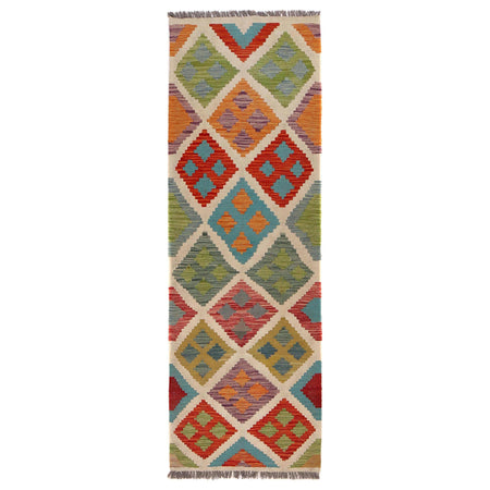 Short Chobi Kilim Runner 2' 1" x 6' 5" ft / 63 x 195 cm - No. W34759