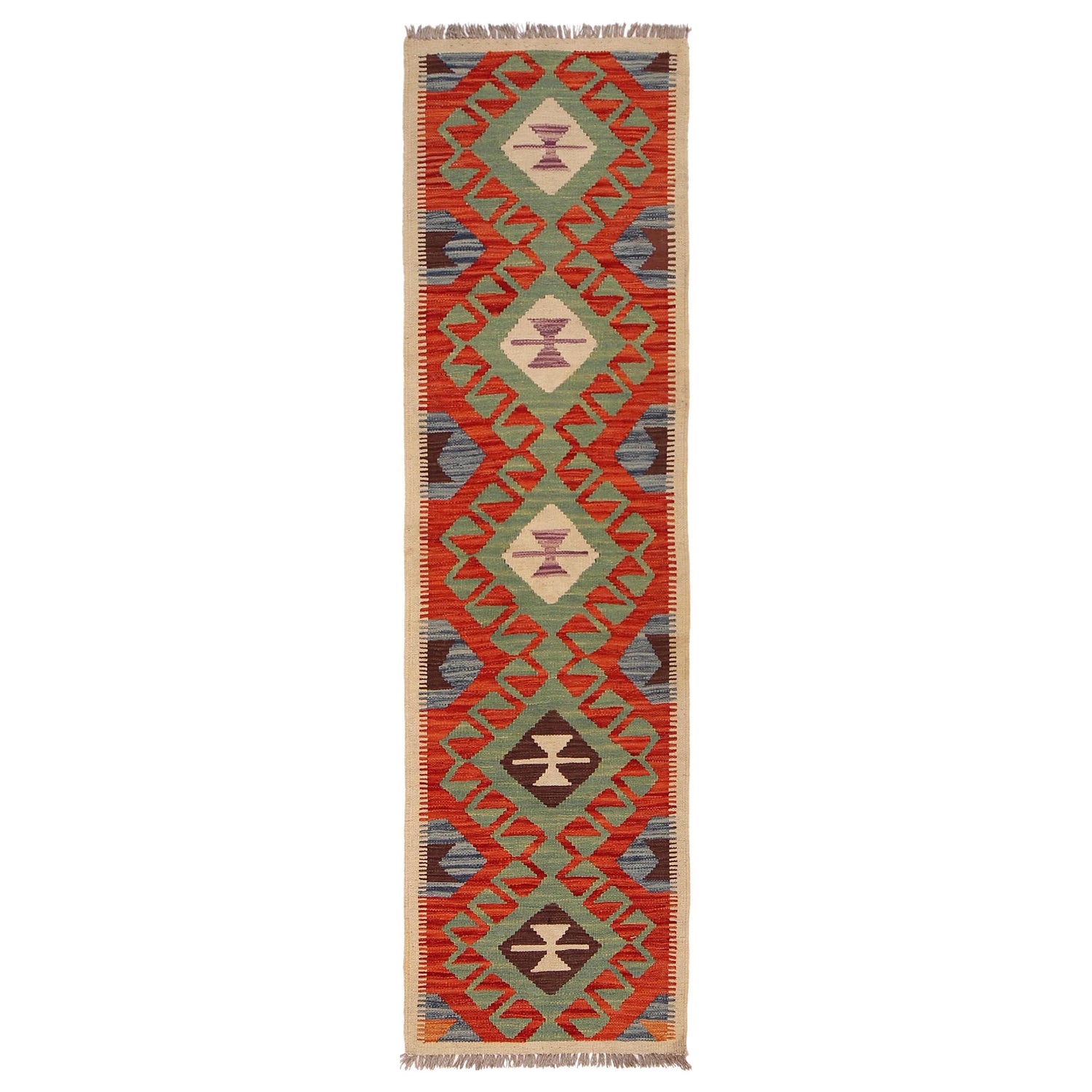 Short Chobi Kilim Runner 1' 8" x 6' 3" ft / 50 x 190 cm - No. W34762