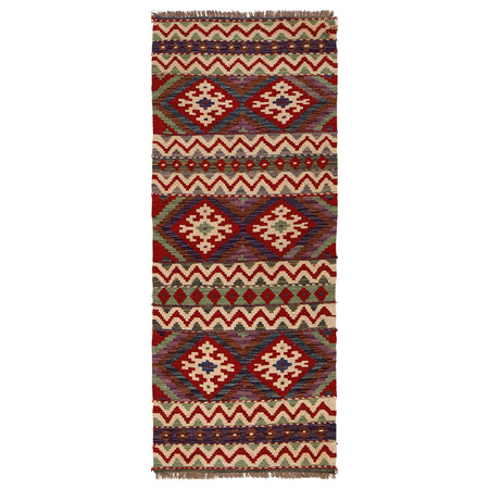 Short Chobi Kilim Runner 2' 3" x 6' 1" ft / 69 x 185 cm - No. W34775