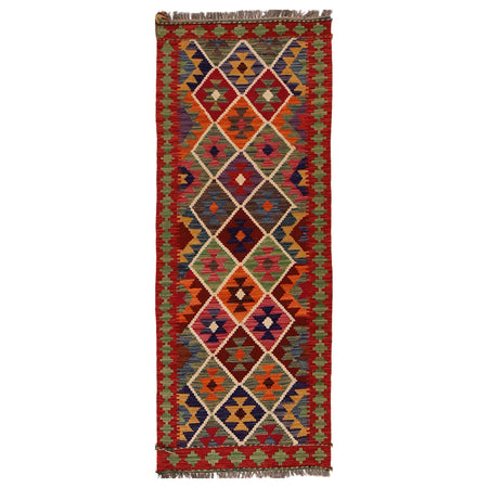 Handmade Vegetable Kilim Runner 2' 4"x 6' 3" ft / 70 x 191 cm - No. W34785
