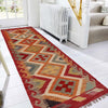 Colorful Flat-Weave Wool Kilim Runner 2' 0" x 5' 0" ft / 61 x 152 cm - No. W34787