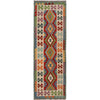 Hand Knotted Afghan Style Kilim Runner 2' 8" x 8' 2" ft / 80 x250 cm - No. W34798