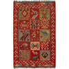 Handmade Afghan Vegetable Kilim 3' 0" x 4' 9" ft / 92 x 146 cm - No. W34802