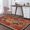 Handmade Afghan Vegetable Kilim 3' 3" x 5' 0" ft / 100 x 152 cm - No. W34805