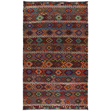 Handmade Afghan Vegetable Kilim 9' 9" x 16' 7" ft / 296 x 505 cm - No. W34819
