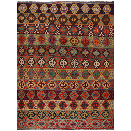 Hand Knotted Flatweave Kilim 9' 7" x 13' 1" ft / 292 x 398 cm - No. W34820