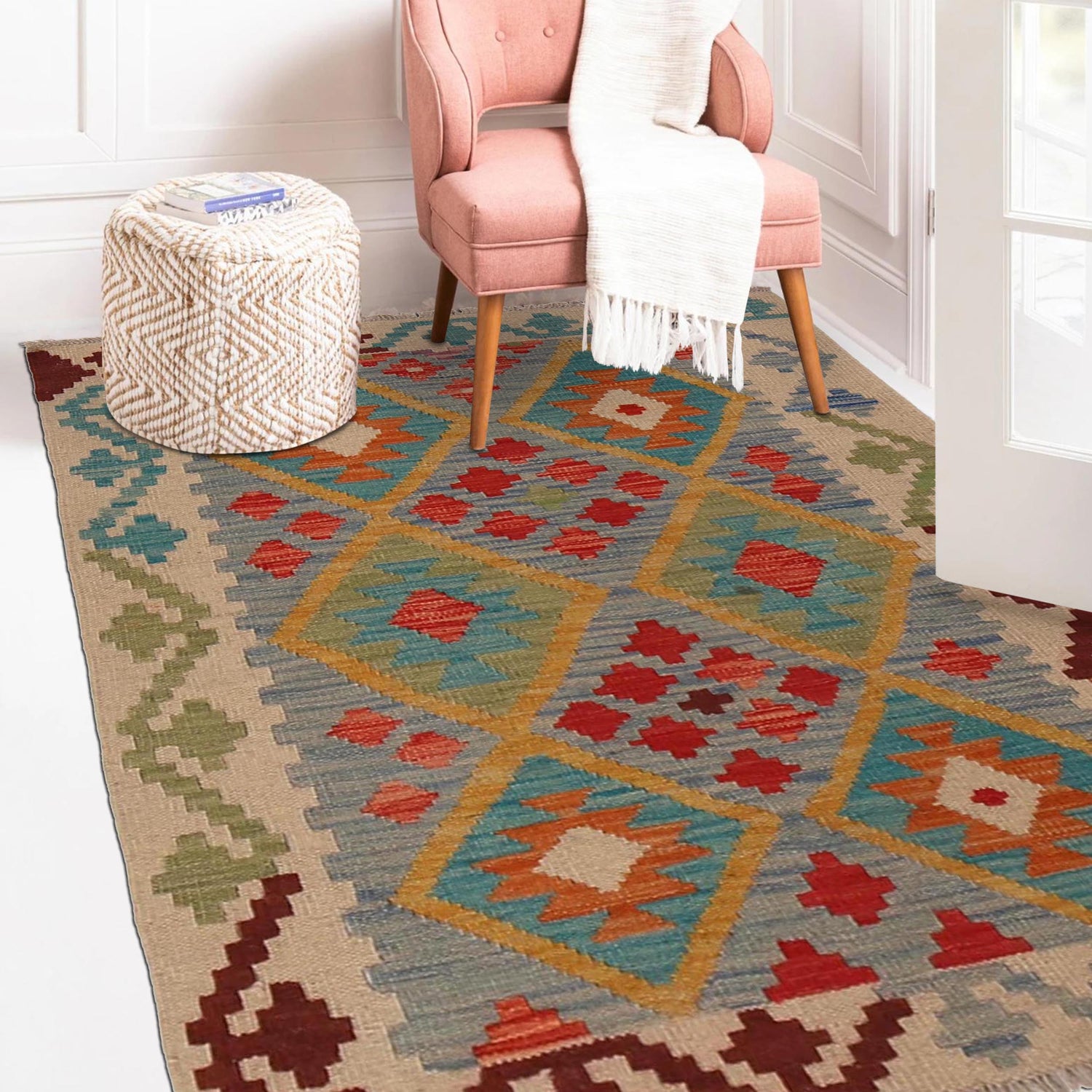 Small Size Chobi Kilim 2' 7" x 3' 10" ft / 80 x 117 cm - No. W34839