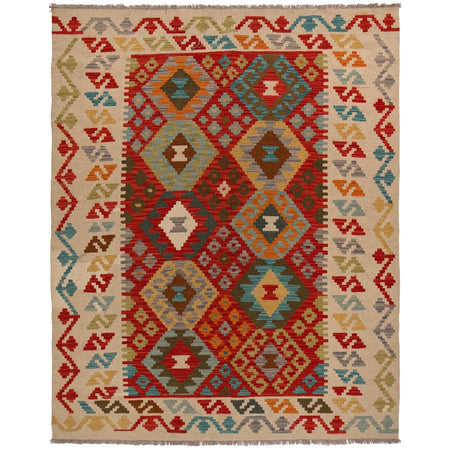 Medium Size Chobi Kilim 5' 1" x 6' 5" ft / 155 x 195 cm - No. W34841