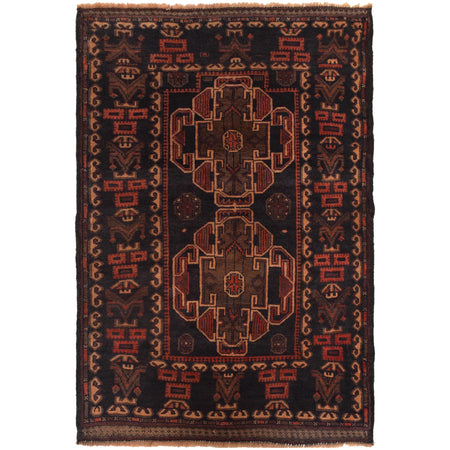 Tribal Baloch Rug 2' 10" x 4' 4" ft / 86 x 133 cm - No. W35518