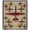 Beige Color War Rug 2' 1" x 2' 5" ft / 63 x 73 cm - No. W35582