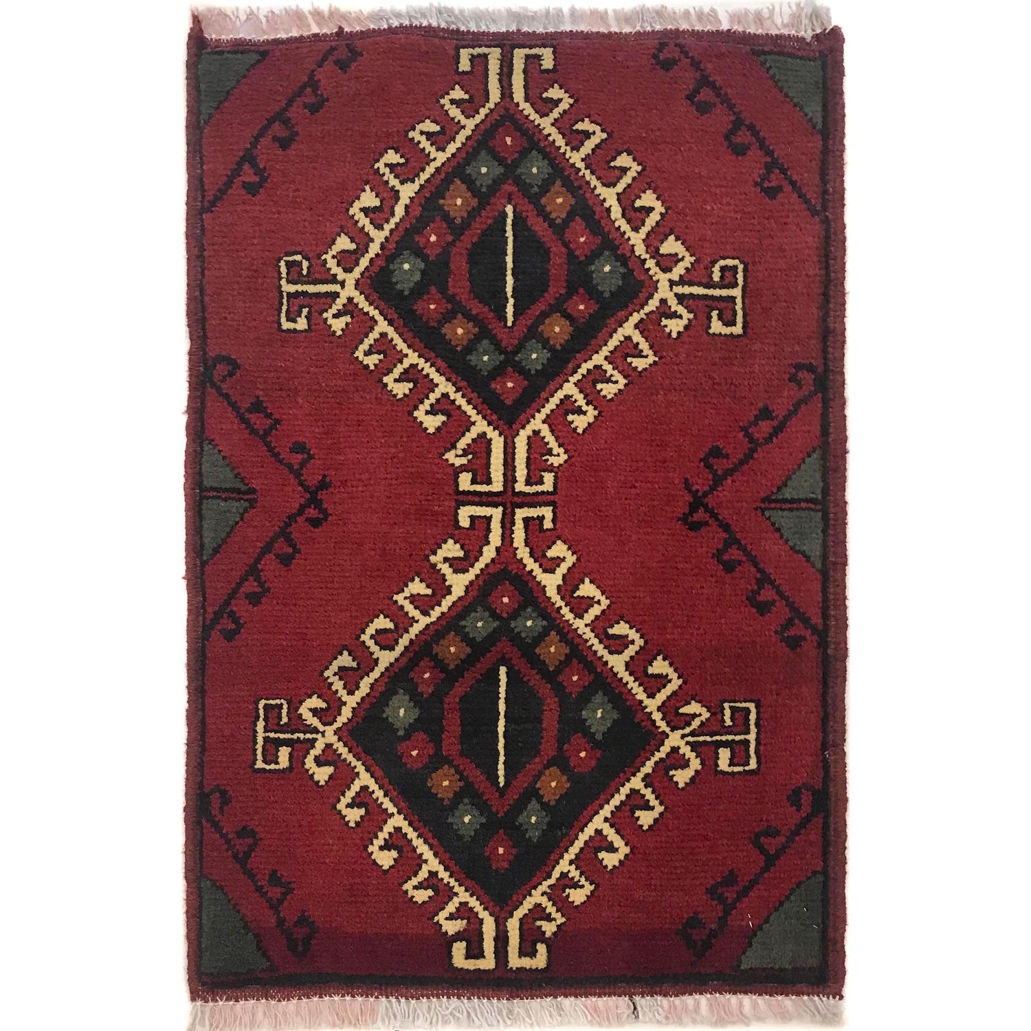 Handmade Floor Mat 1' 5" x 2' 2" ft / 43 x 65 cm - No. W35597