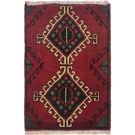 Handmade Floor Mat 1' 5" x 2' 2" ft / 43 x 65 cm - No. W35597