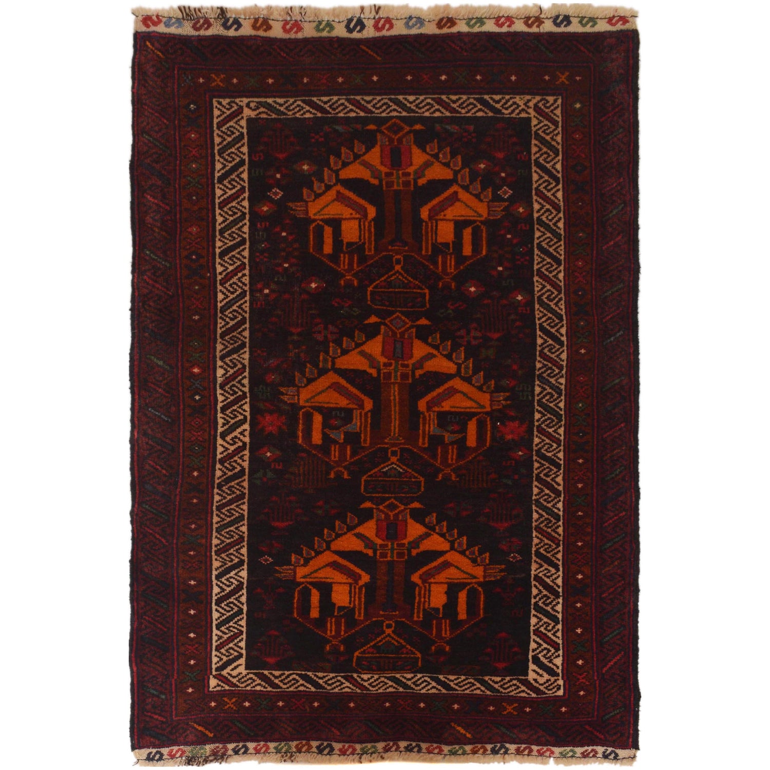 Baluch Small Size Rug 2' 9" x 4' 7" ft / 85 x 140 cm - No. W35619