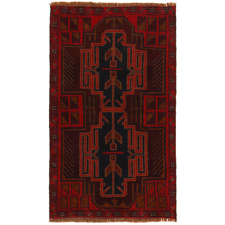 Handmade Baloch Rug 2' 9" x 4' 7" ft / 85 x 140 cm - No. W35772