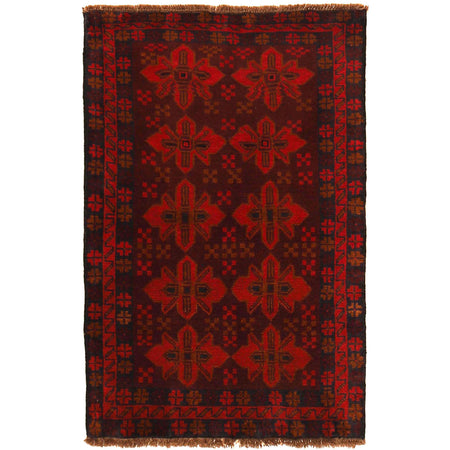 Hand Knotted Baluchi 2' 11" x 4' 7" ft / 90 x 139 cm - No. W35779