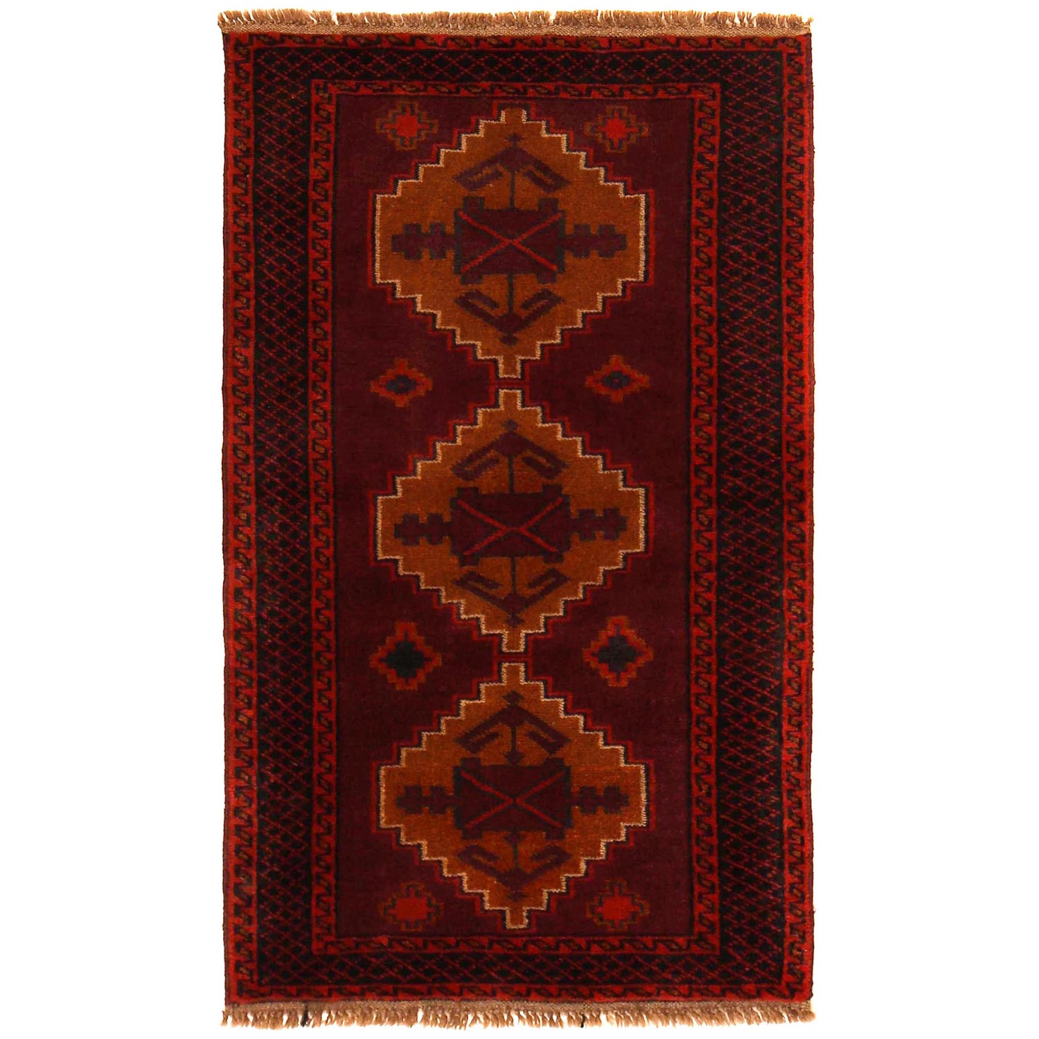 Traditional Baloch Rug 2' 10" x 4' 8" ft / 87 x 143 cm - No. W35786