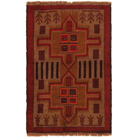 Traditional Baloch Rug 2' 9" x 4' 1" ft / 84 x 124 cm - No. W35807