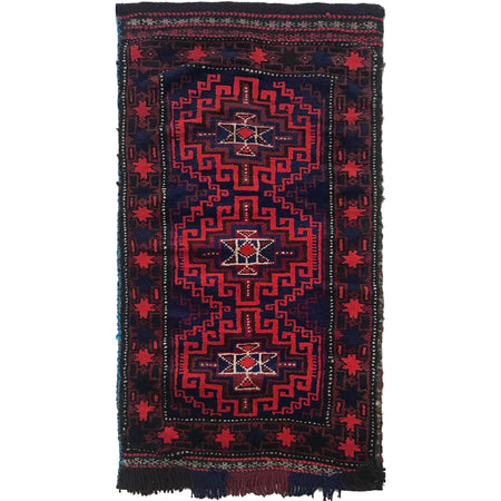 Baluch Balisht Area Rug 1' 6" x 3' 0" ft / 45 x 92 cm - No. W35818