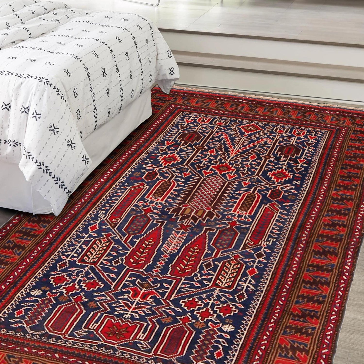 Tribal Baloch Rug 2' 11" x 4' 10" ft / 90 x 147 cm - No. W35904