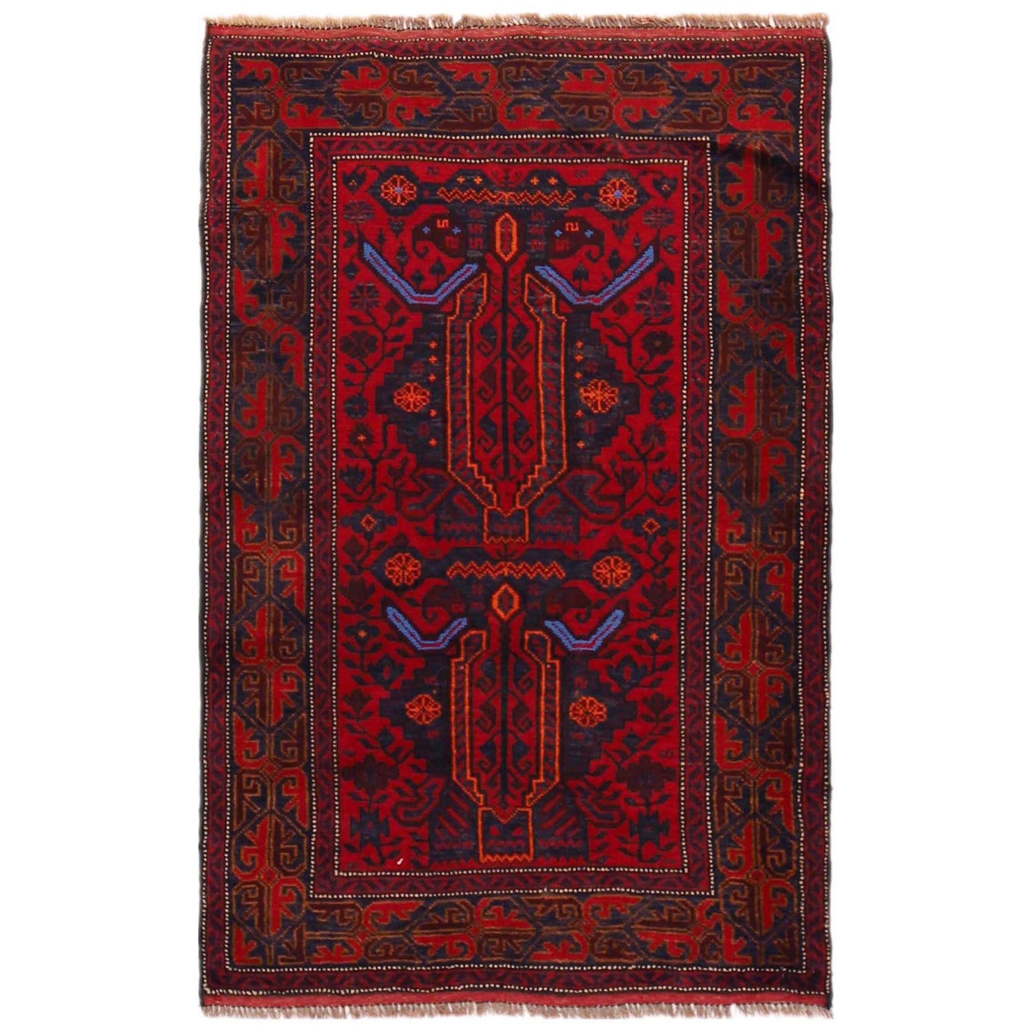 Handmade Baloch Rug 2' 10" x 4' 4" ft / 87 x 132 cm - No. W35911