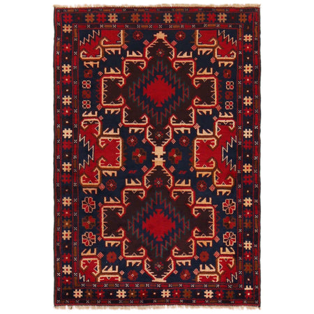 Multi Color Baluchi Rug 3' 1" x 4' 6" ft / 93 x 138 cm - No. W35915