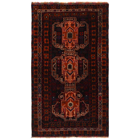 Tribal Baloch Rug 3' 2" x 5' 7" ft / 96 x 170 cm - No. W35926