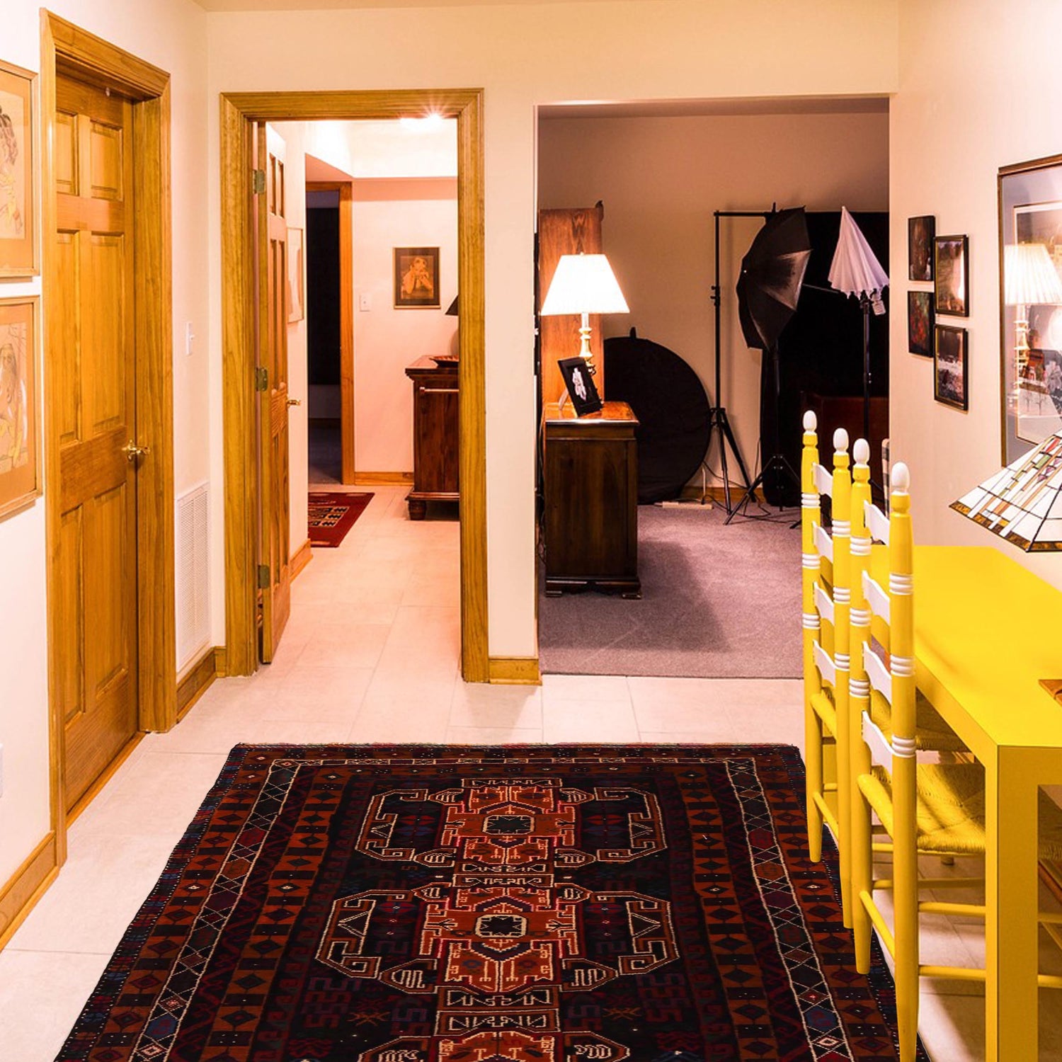 Tribal Baloch Rug 3' 2" x 5' 7" ft / 96 x 170 cm - No. W35926