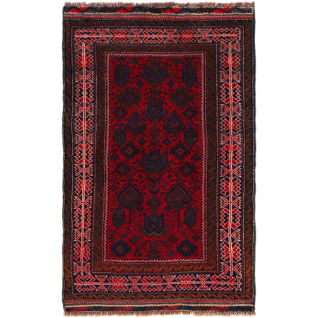 Handmade Baloch Rug 2' 11" x 4' 6" ft / 89 x 137 cm - No. W35928