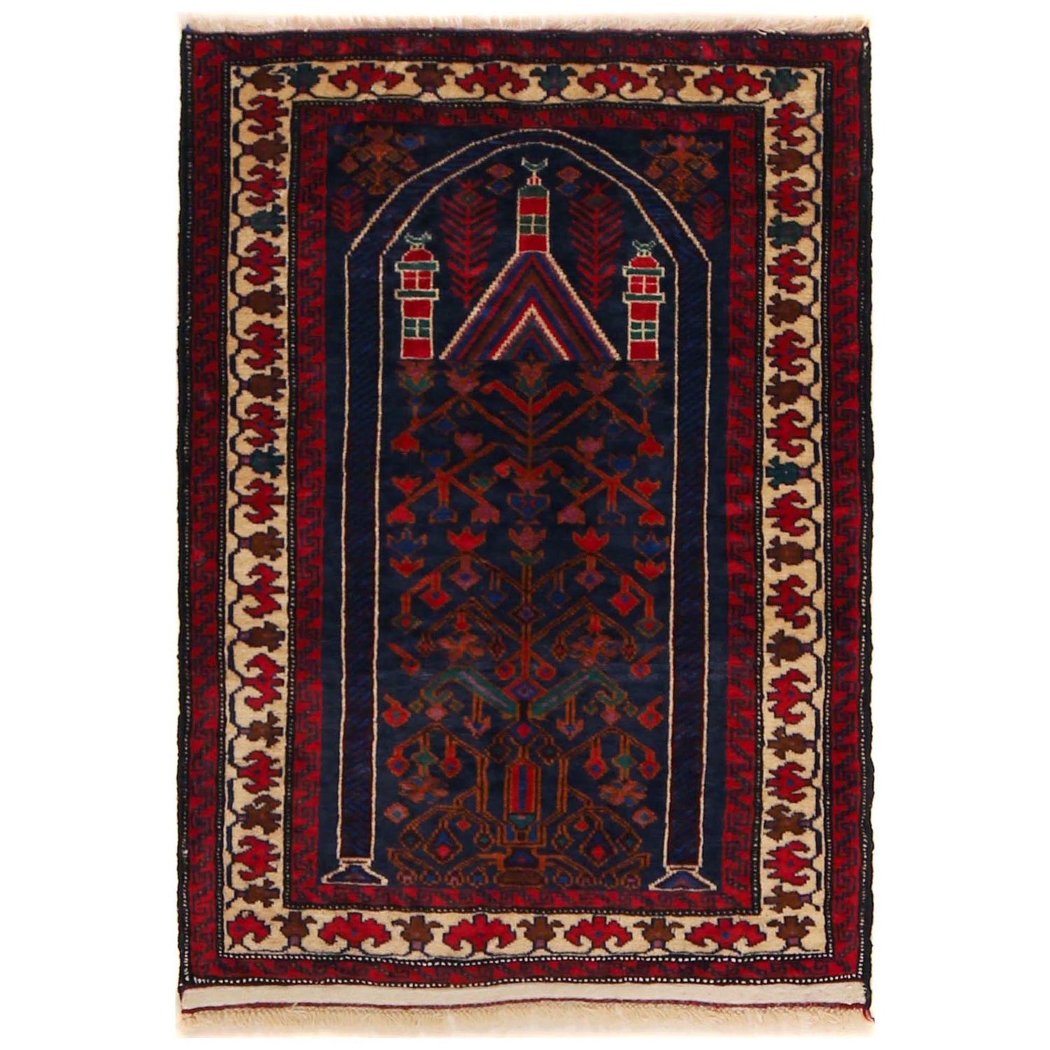 Baluch Small Size Rug 2' 6" x 3' 5" ft / 75 x 103 cm - No. W35929